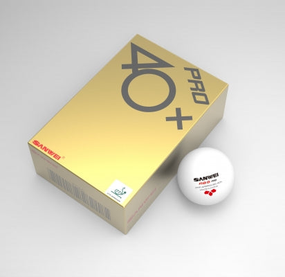 Sanwei ABS 40+ Pro 3 Star Ball x6 by SANWEI - quality table tennis equipment