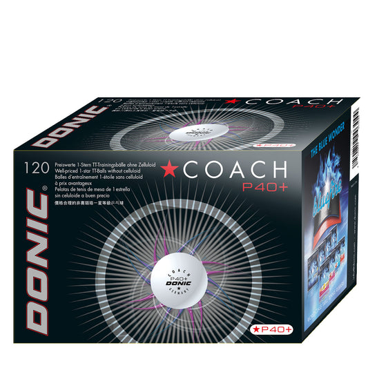 Donic Coach P40+ 1* Training Balls x120 by DONIC - quality table tennis equipment