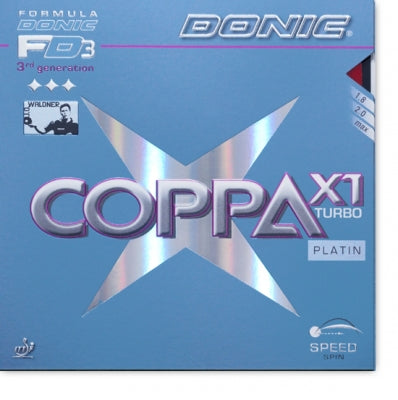 Donic Coppa X1 Turbo (Platin) by DONIC - quality table tennis equipment