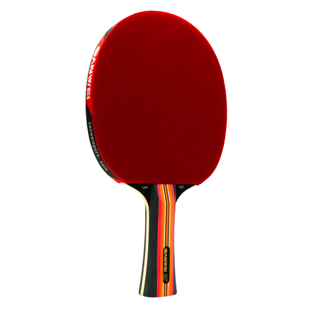 Sanwei table tennis bat with high-spin rubber