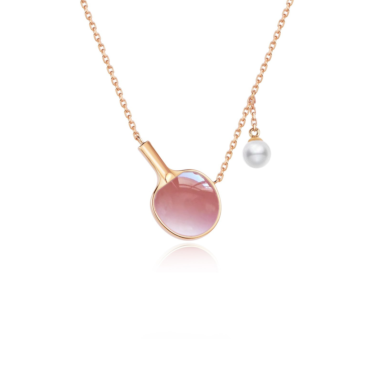 Mother Of Pearl Table Tennis Necklace