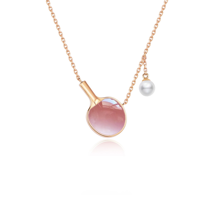 Mother Of Pearl Table Tennis Necklace