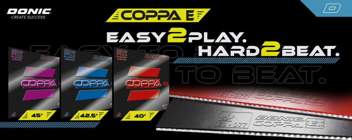 Donic Coppa E range table tennis rubbers – Easy2Play