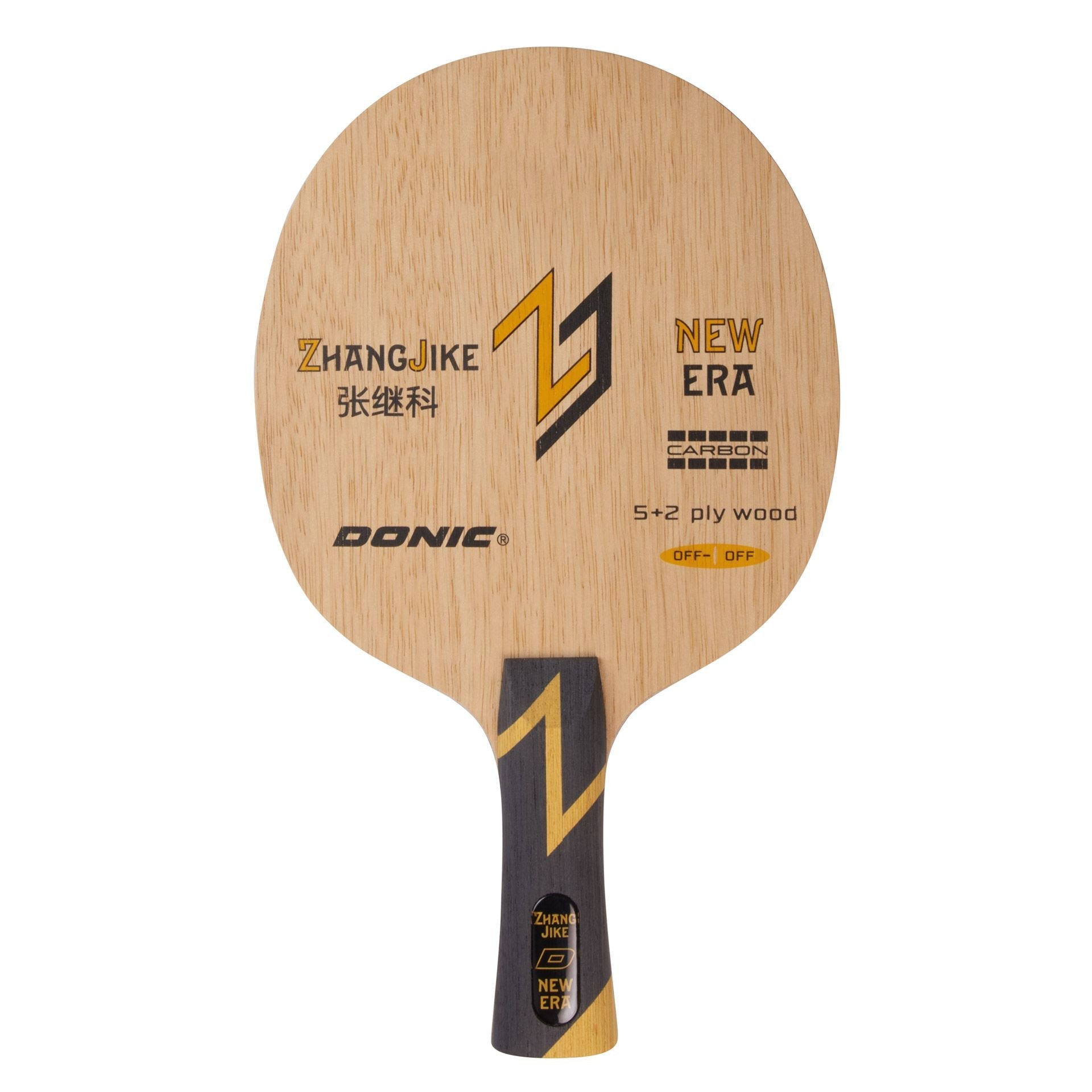 Donic blade concave handle front detailed view - 7-layer construction visible