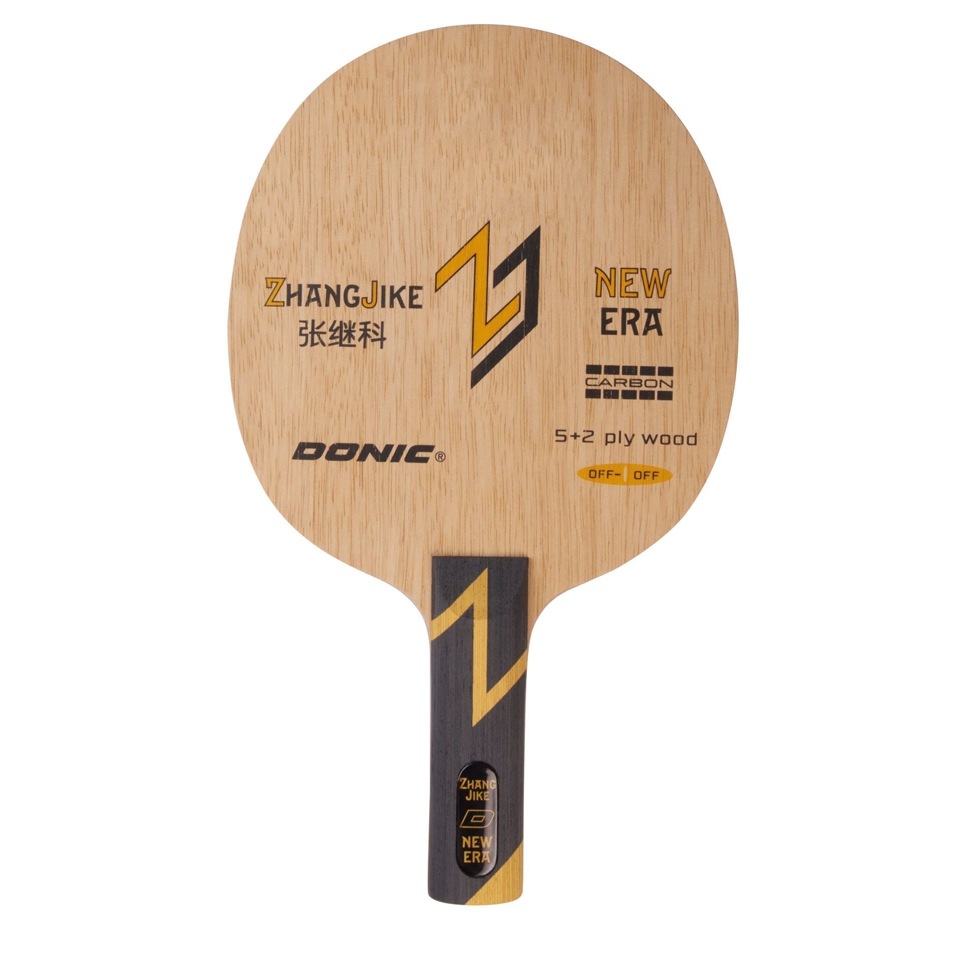 Zhang Jike blade straight handle front view - Olympic champion endorsed design