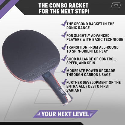 DONIC ZENTRA CARBON DESTO NEXT Table Tennis Bat - Topspin Sports Ltd