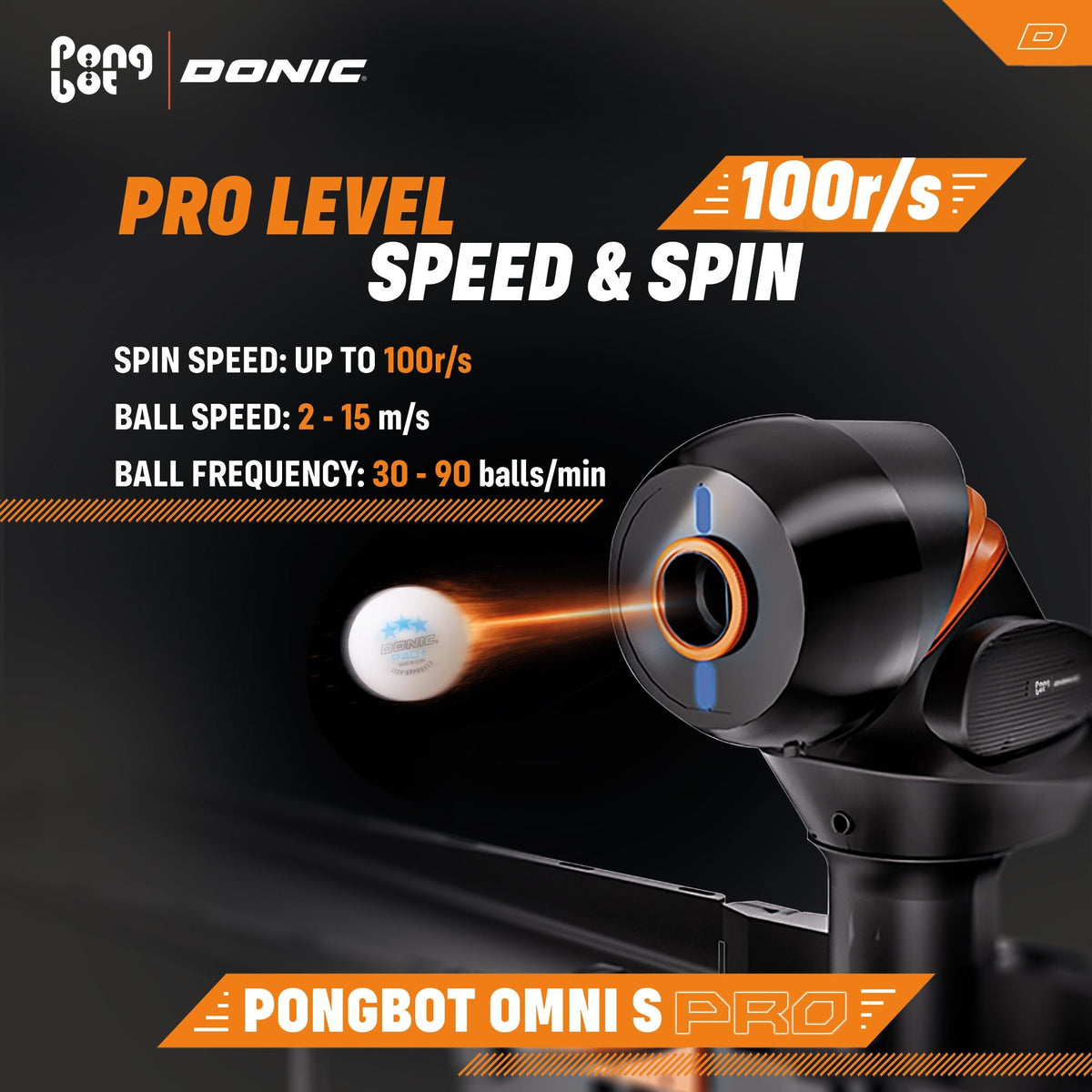 PRE ORDER - DONIC - PONGBOT OMNI S PRO Table Tennis Robot - Topspin Sports Ltd